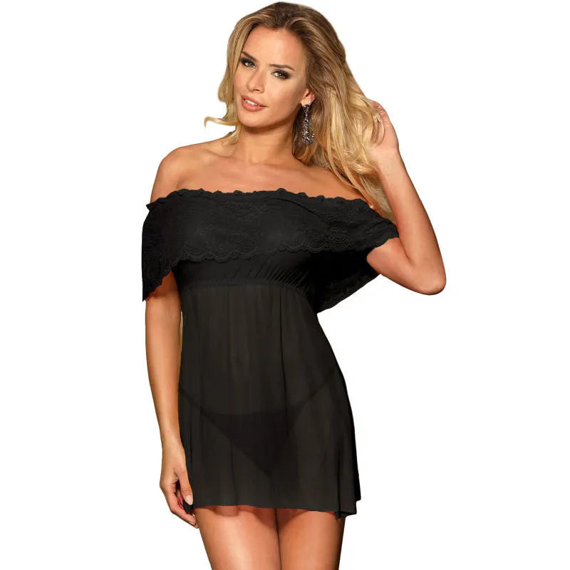 Robe sensuelle noire grande taille Subblime lingerie sexy élégante femme