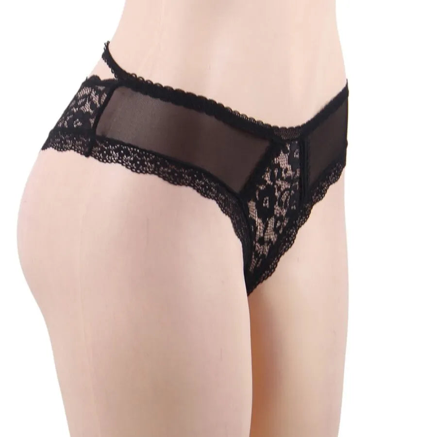 culotte dentelle florale sexy royale élégante confortable nylon élasthanne élastique maintien séduisante délicate broderie fine taille S M