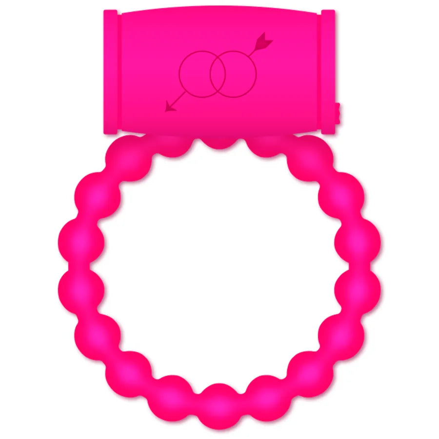 Anneau vibrant rose en silicone flexible, ergonomique et hypoallergénique, pour stimulation clitoridienne et érection prol...