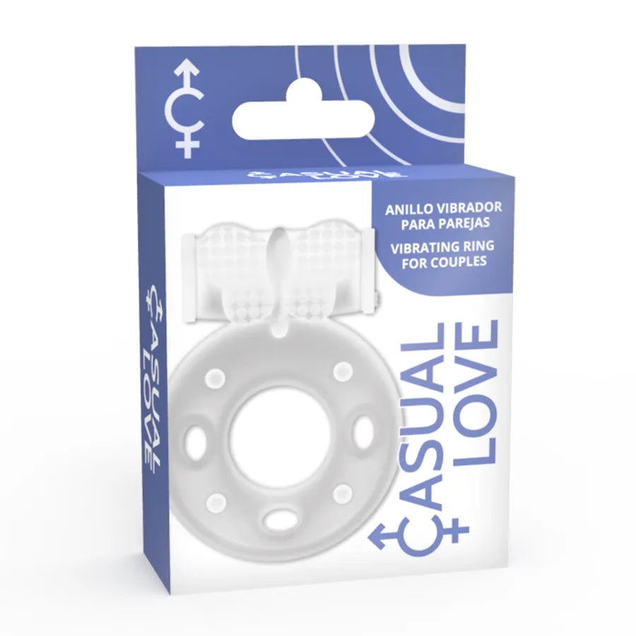 Anneau violet vibrant en TPR, ergonomique et discret, pour stimulation clitoridienne et prolongation érection.