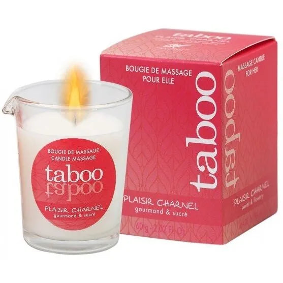 Bougie De Massage Tabou Pour Son Plaisir Charnel Arôme Fleur De Cacao Huile 100% Naturelle Érotique Sexe Intime
