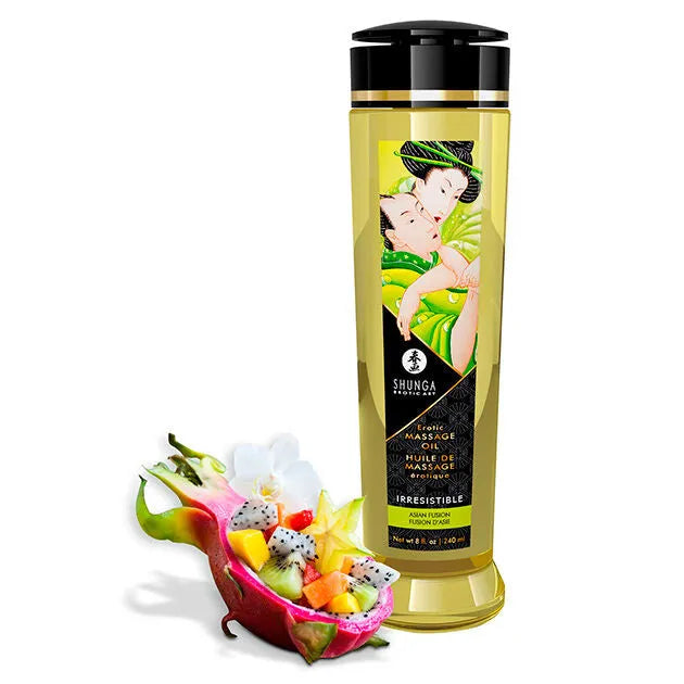Shunga Huile De Massage Érotique Orientale Sensuelle 240Ml Aromathérapie Luxe Intimité