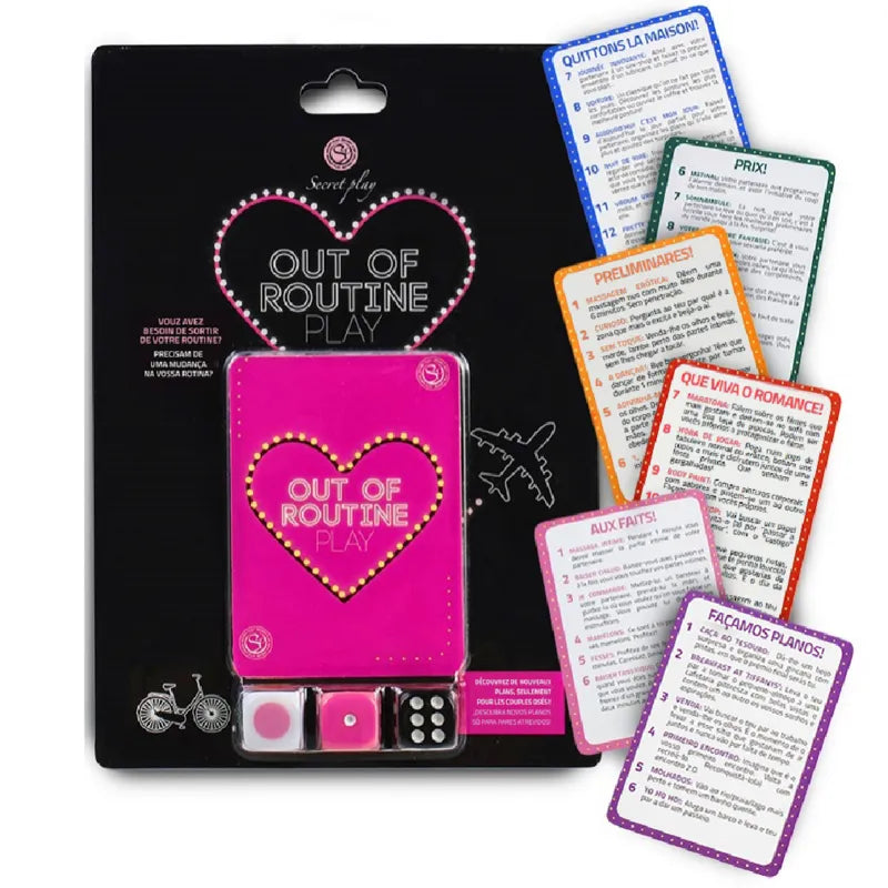 Jeu érotique couples sensuel romantique ludique complice défis intimes originaux cartes dés colorés carton épais emballage discret élégant