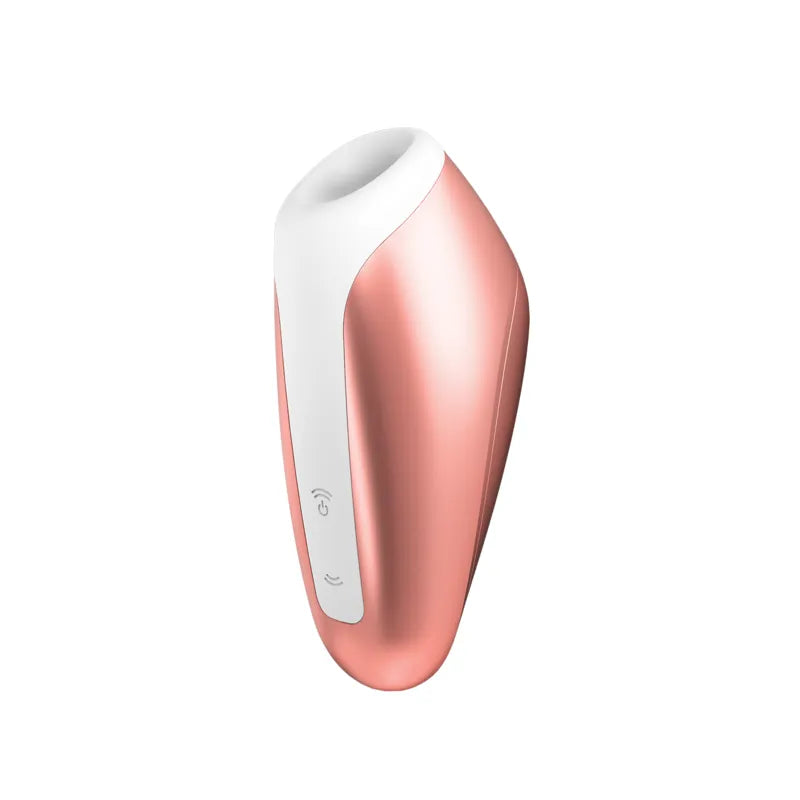 Stimulateur érotique air pulse Satisfyer Love Breeze cuivre, silicone hypoallergénique, 11 fonctions de succion, design ergonomique, usage personnel ou couple