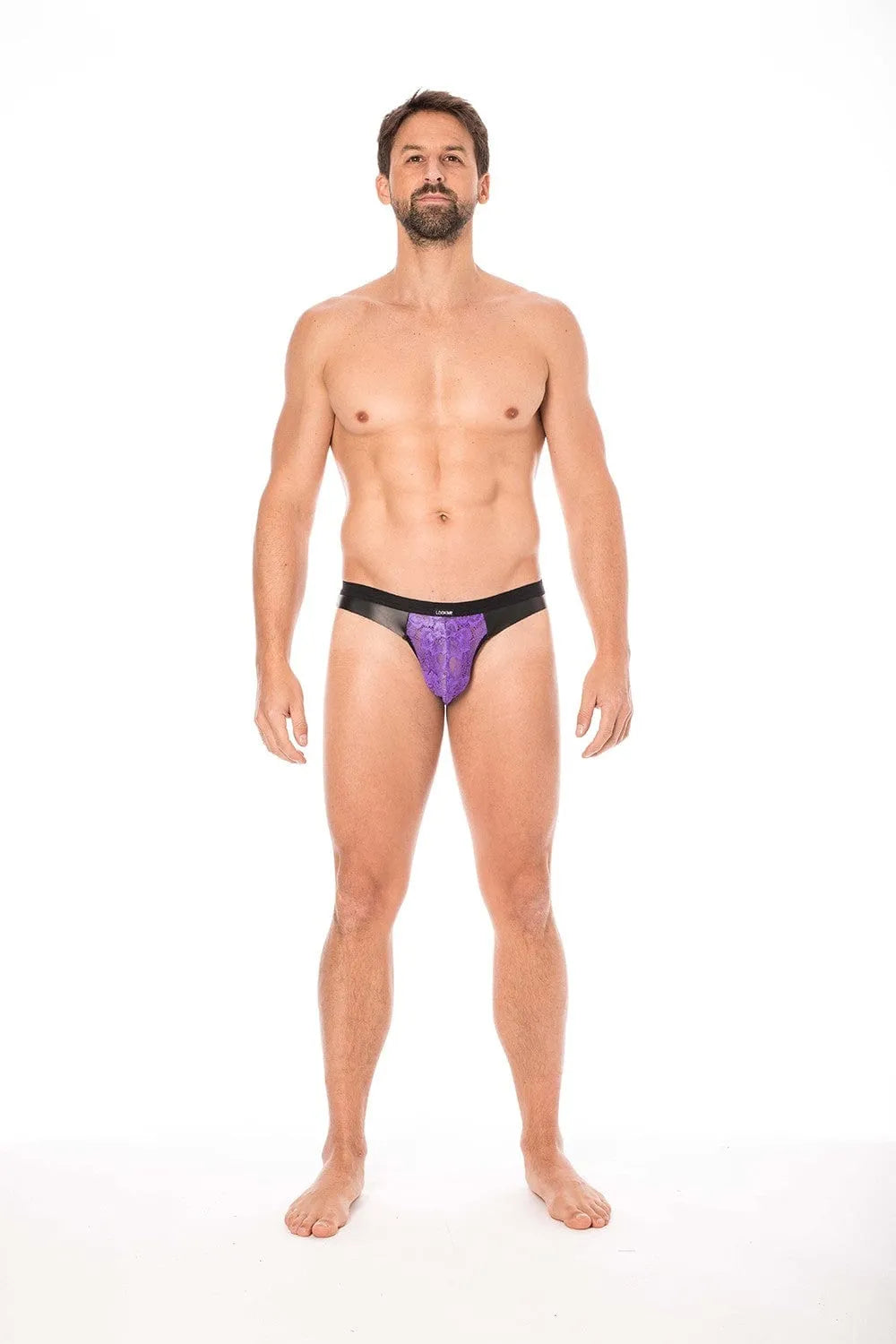 Jock Dentelle Violet Florale Pour Hommes