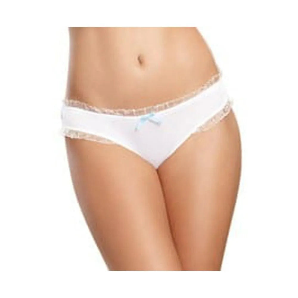 culotte panty microfibre Bride volants latéraux féminine élégante séduisante confortable extensible douce légère respirante maintien