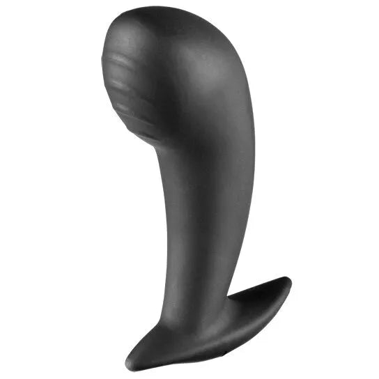 électrode femme massage point G silicone noir ergonomique courbe ascendante nervurée bipolaire connecteurs broches 2mm médicale platine durci