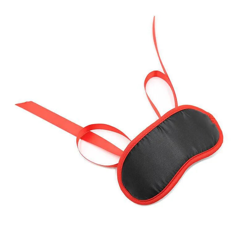 Masque Fétichiste Bords Rouges Polyester