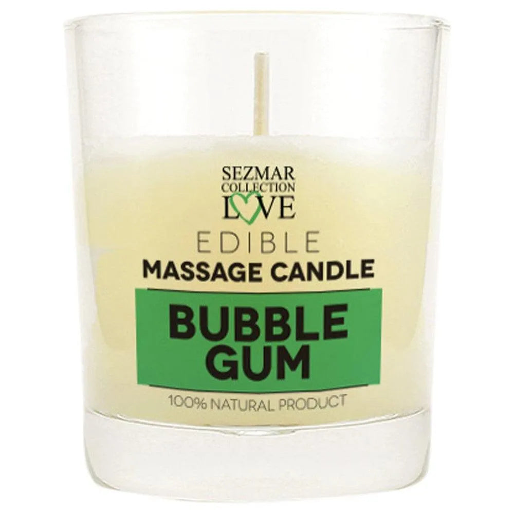 bougie massage parfumée bubblegum gourmande enivrante sensorielle huile chaude satinée peau soyeuse pot céramique bec verseur pratique fabrication française luxe