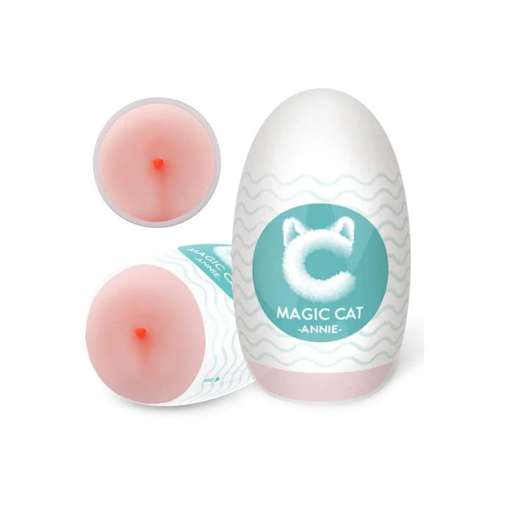 Annie masturbateur anal ultra extensible silicone TPE doux réaliste strié ondulé compact discret portable ergonomique lavable
