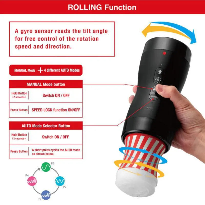 Masturbateur Automatique Aspiration Rotative Tenga