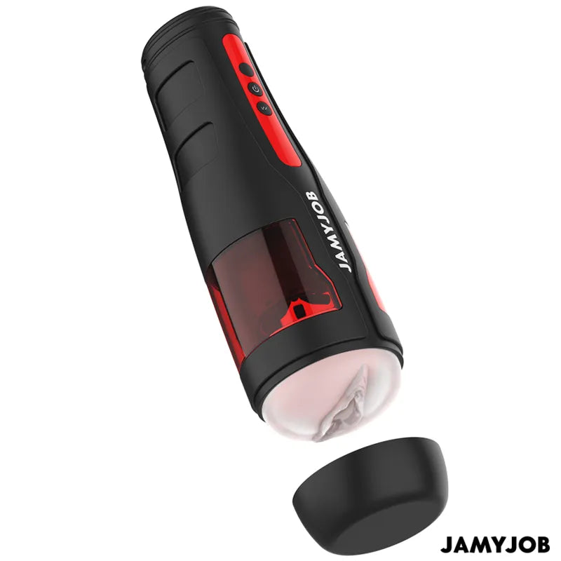 Masturbateur Automatique Bouche Silicone Noir Rouge