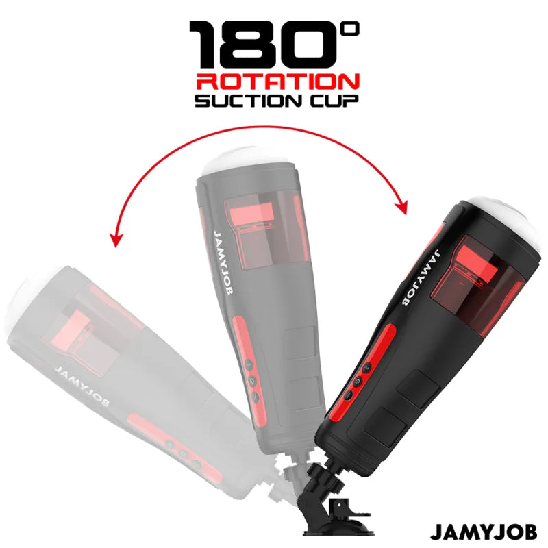 Masturbateur Automatique Bouche Silicone Noir Rouge