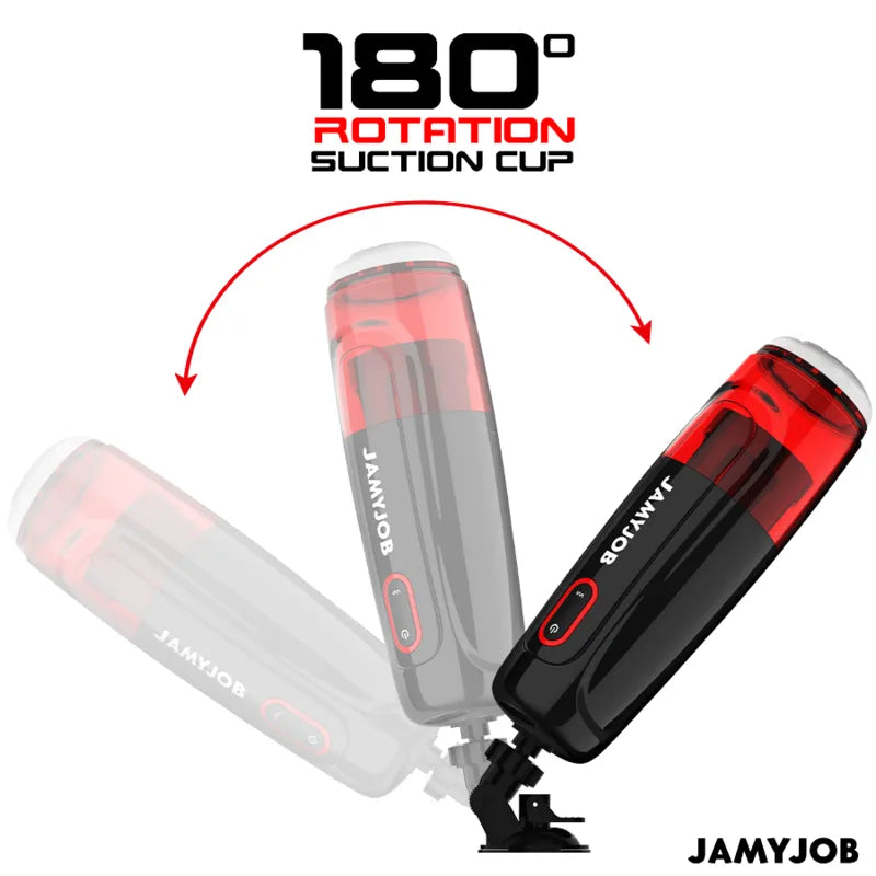 Masturbateur Automatique Silicone Noir Rouge Personnalisable
