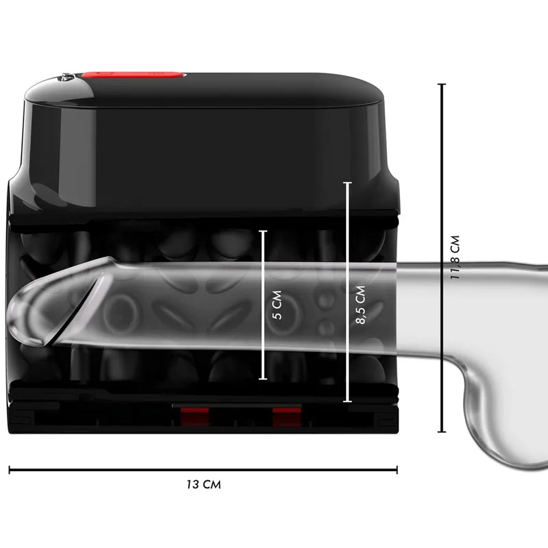 Masturbateur Masculin Silicone Noir Étanche Vortex
