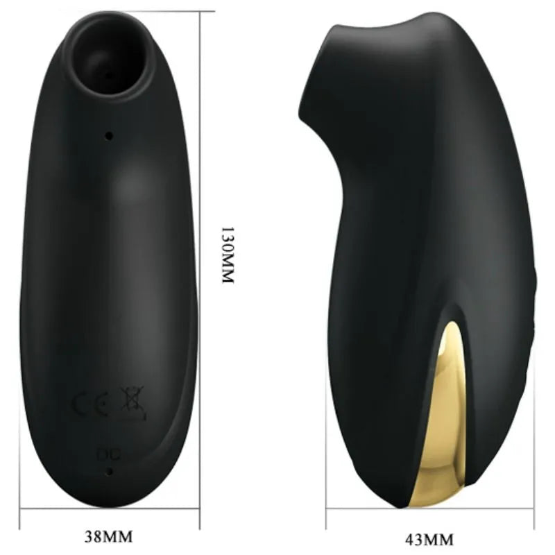 Masturbateur Succion Silicone Noir Et Or