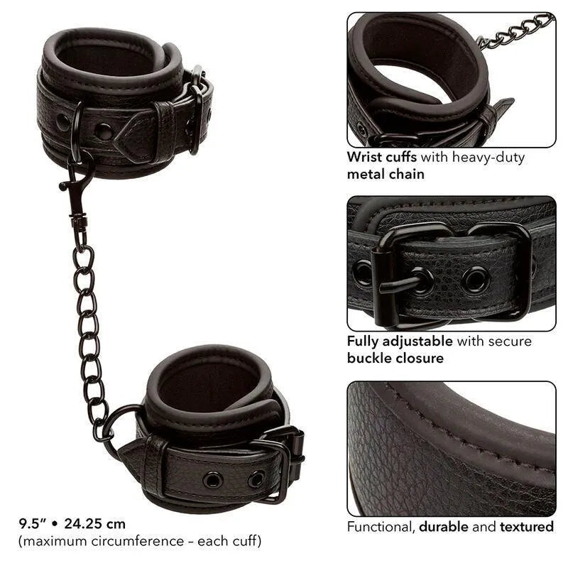 Menottes Bdsm Confort Réglables Avec Chaîne Robuste