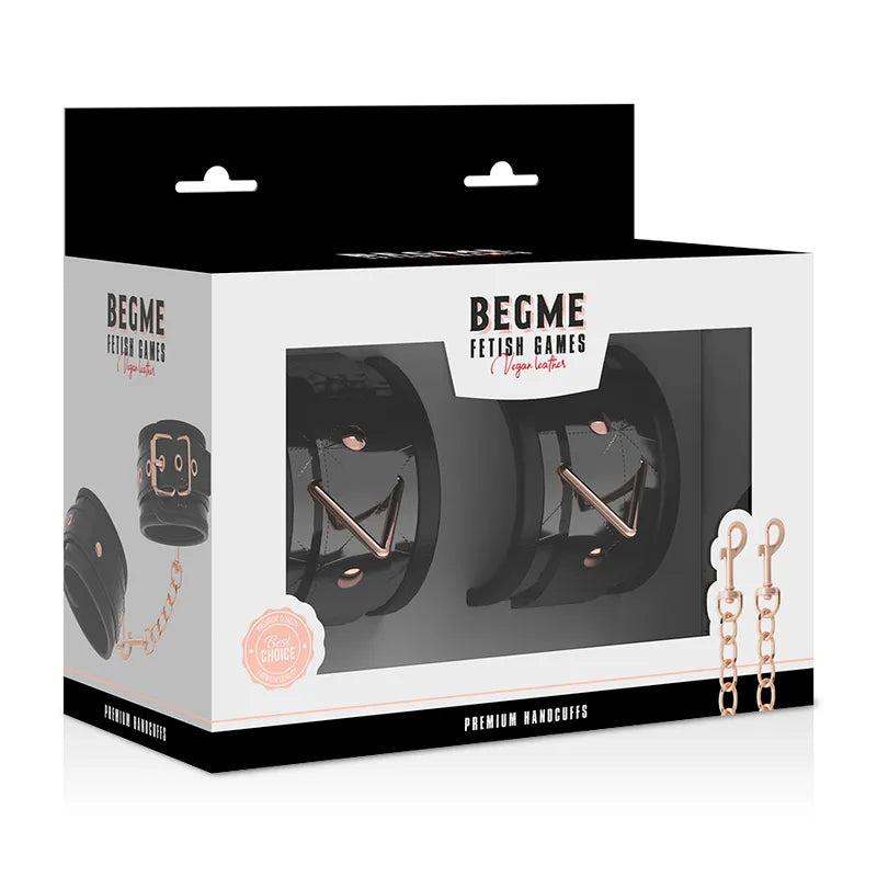 Menottes Bdsm Cuir Vegan Sans Nickel