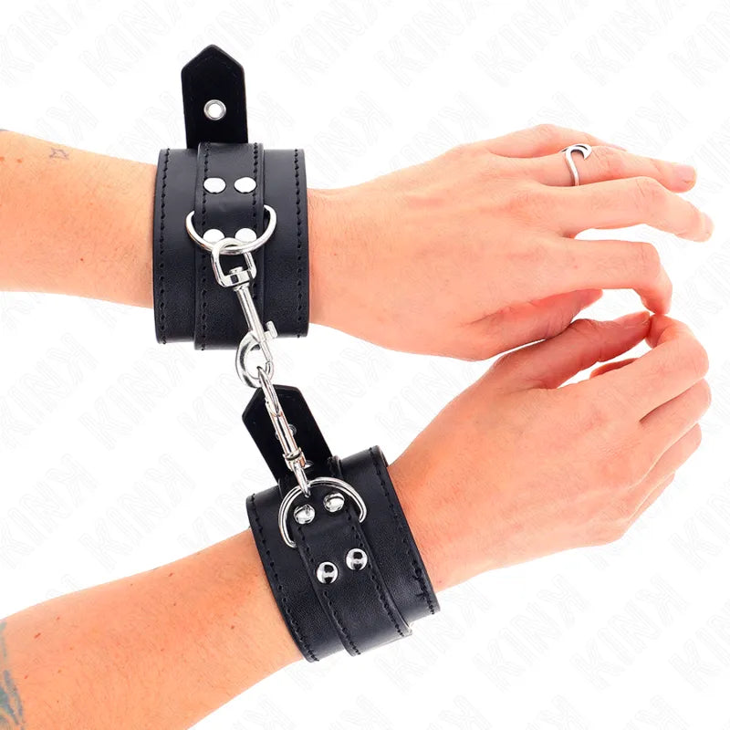 Menottes Bdsm En Cuir Haute Qualité