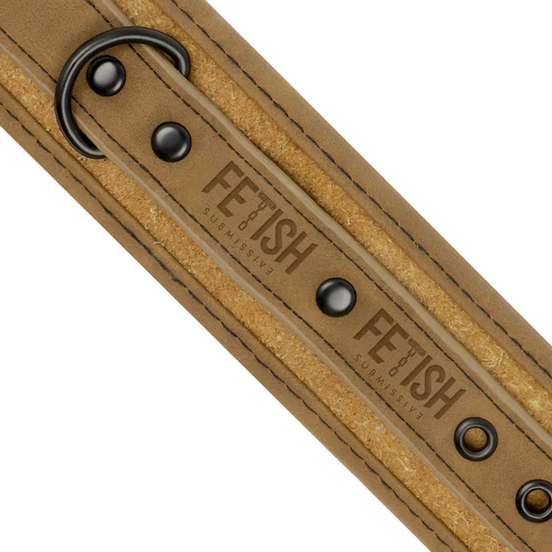 Menottes Bdsm Cuir Vegan Métal Sans Nickel