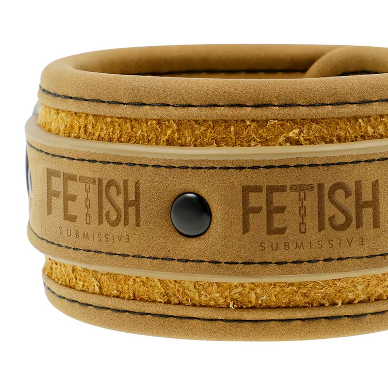 Menottes Bdsm Cuir Vegan Métal Sans Nickel