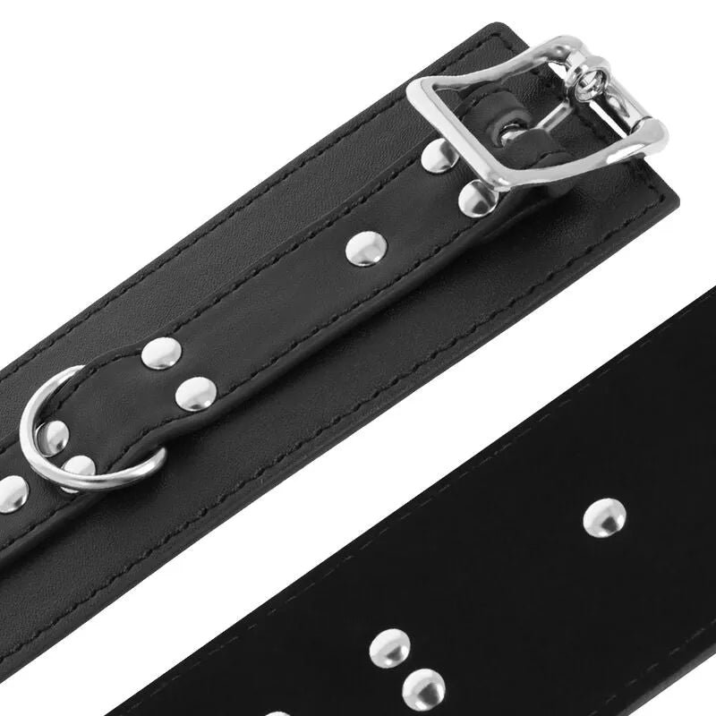 Menottes Bdsm En Simili Cuir Noir