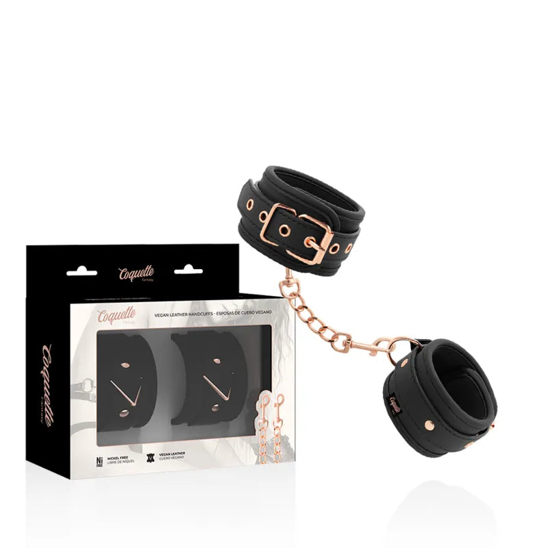 Menottes En Cuir Vegan Sans Nickel