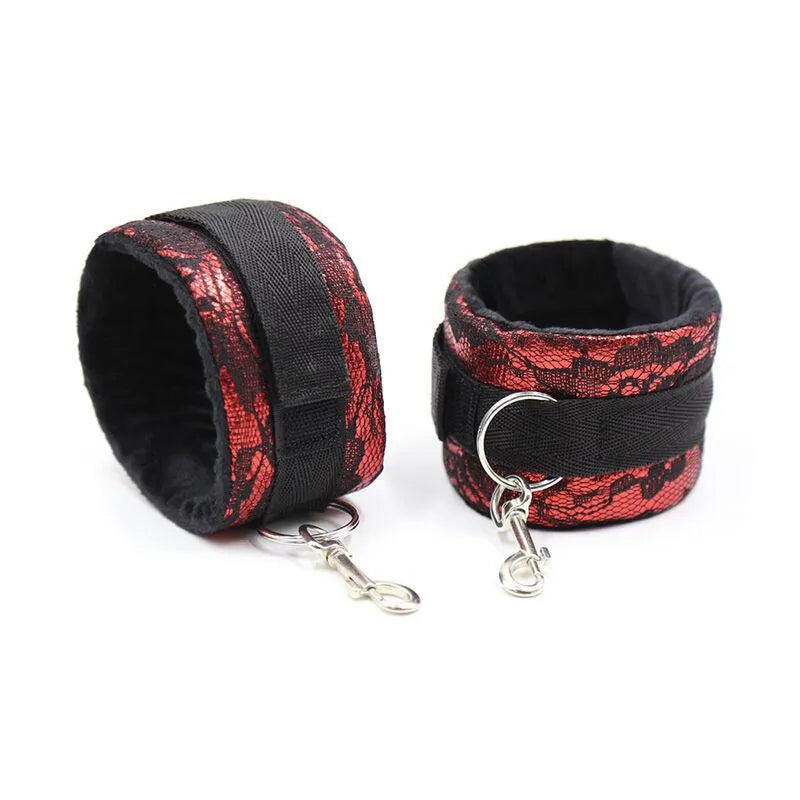 Menottes Velours Rouge Ajustables Pour Débutants