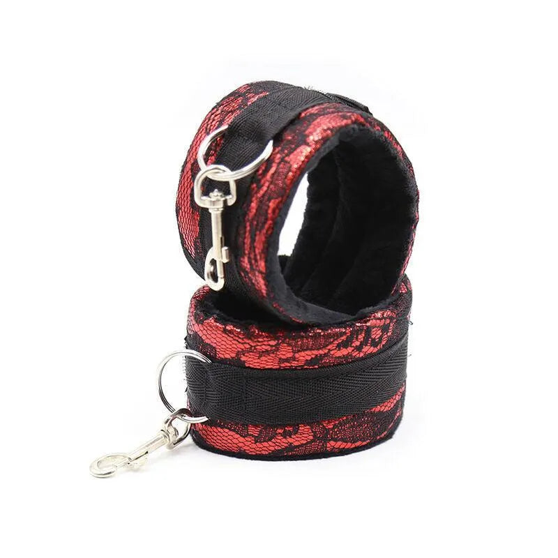 Menottes Velours Rouge Ajustables Pour Débutants