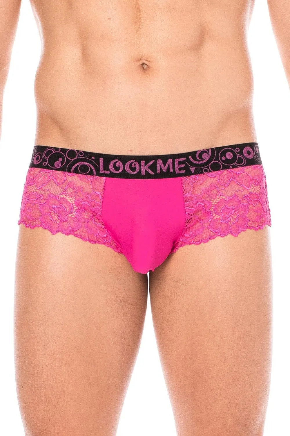 culotte mini magenta dentelle florale confortable douce élastique respirante opaque poche maintien sensuelle raffinée féminine légère