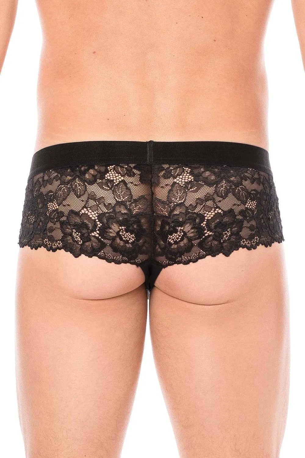 Mini Pant Noir Dentelle Florale Confortable
