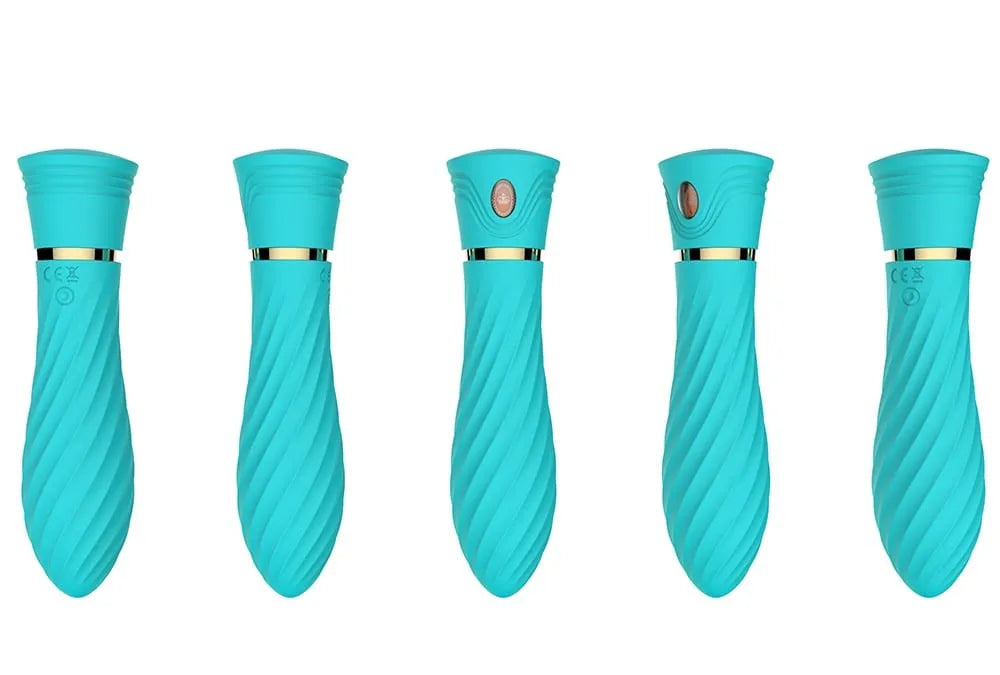 Mini Vibromasseur Bleu Silicone Étanche