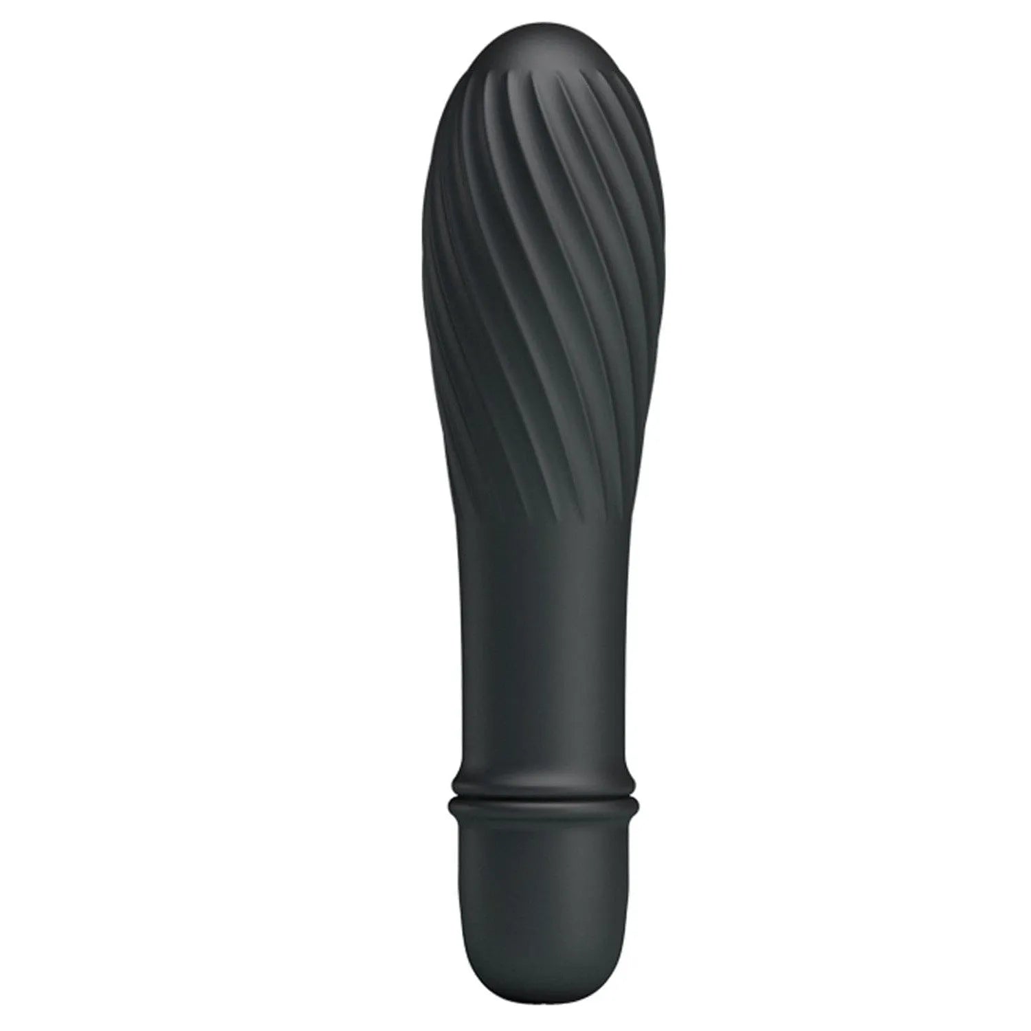 Mini Vibromasseur Silicone Noir Waterproof Puissant 10 Fonctions