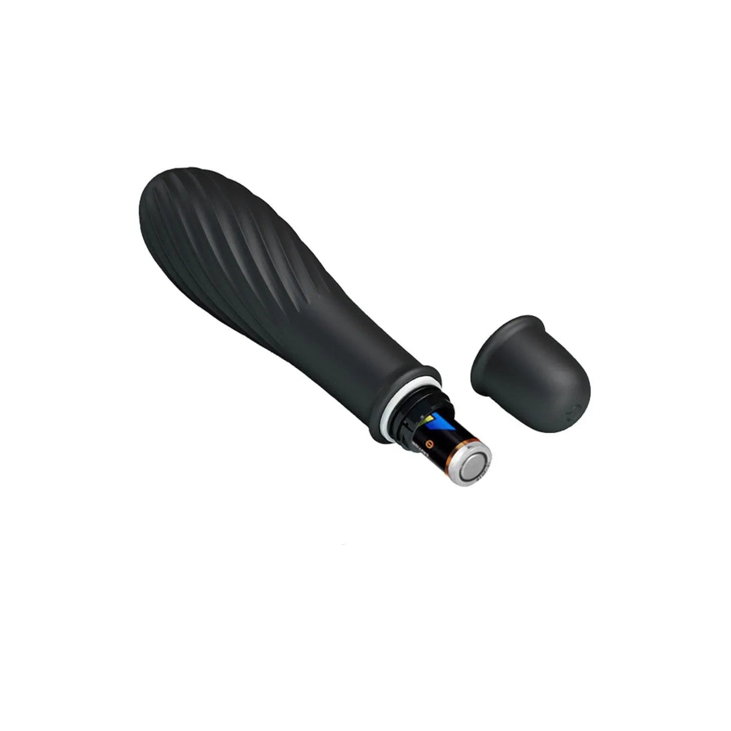 Mini Vibromasseur Silicone Noir Waterproof Puissant 10 Fonctions