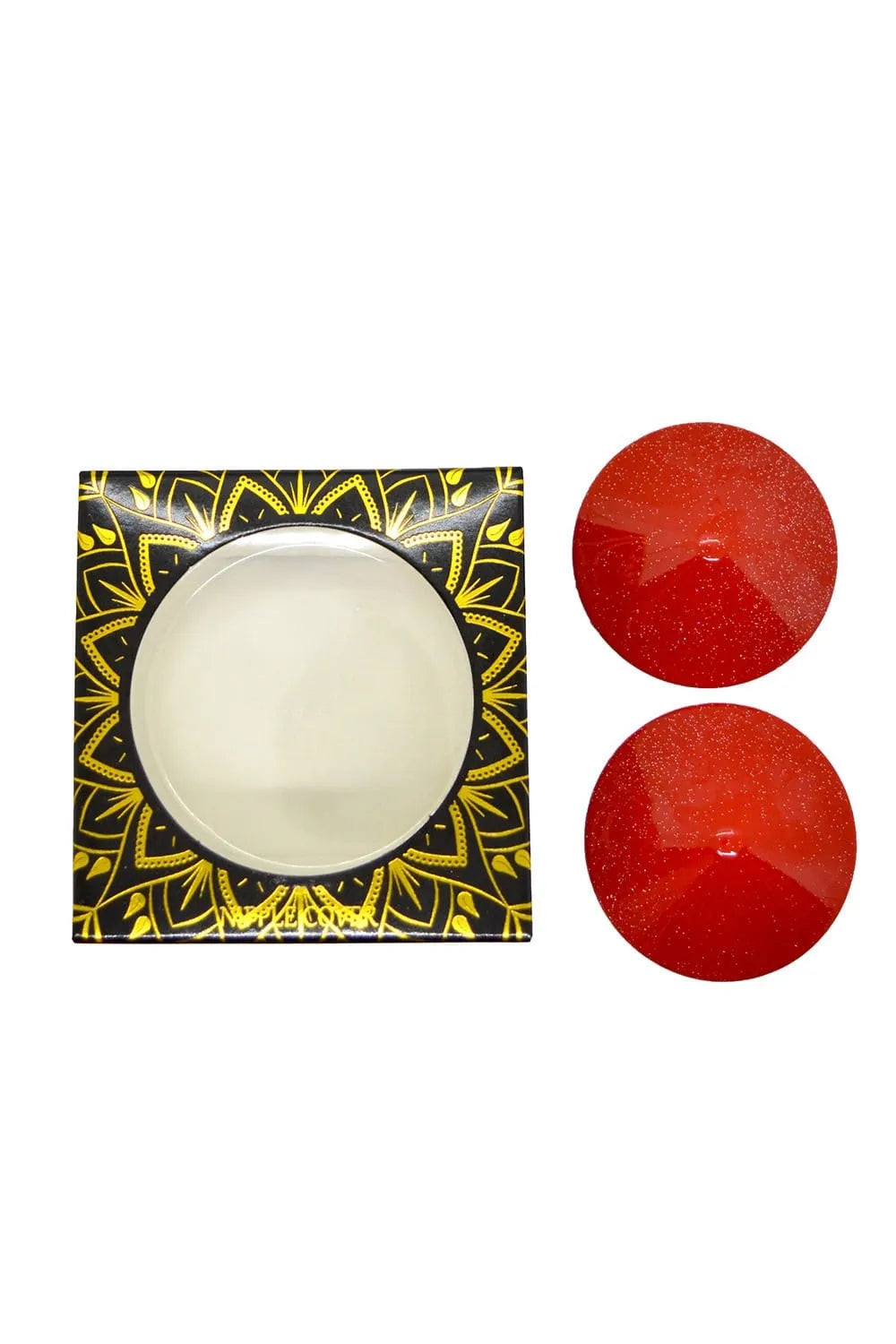 Cône métal rouge réutilisable adhésif diamètre 51mm robuste élégant esthétique pratique confortable durable écologique économique finition brillante design conique