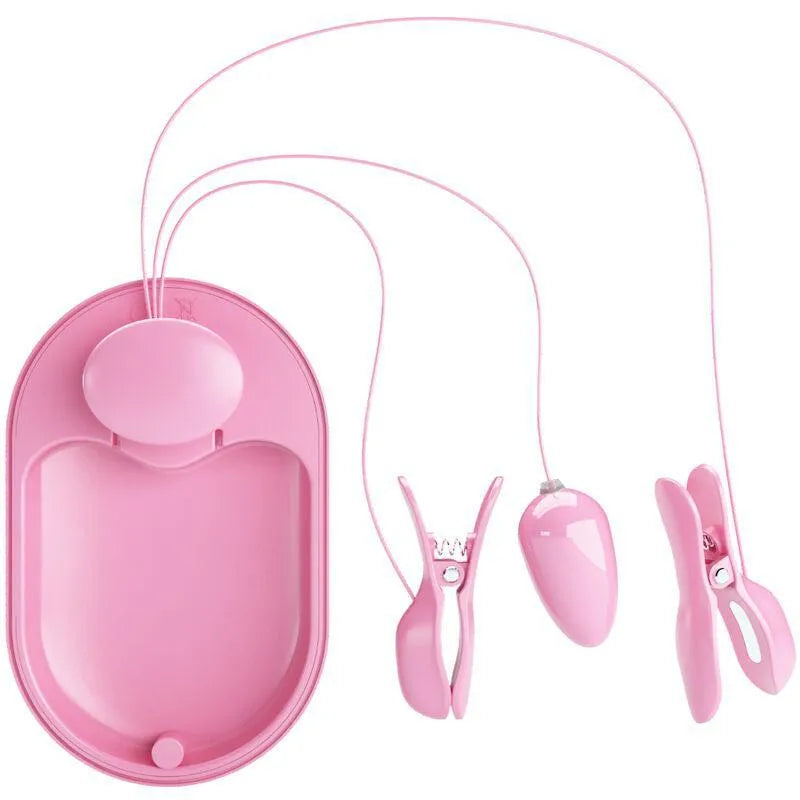 Pinces À Tétons Électrostimulation Silicone Rose