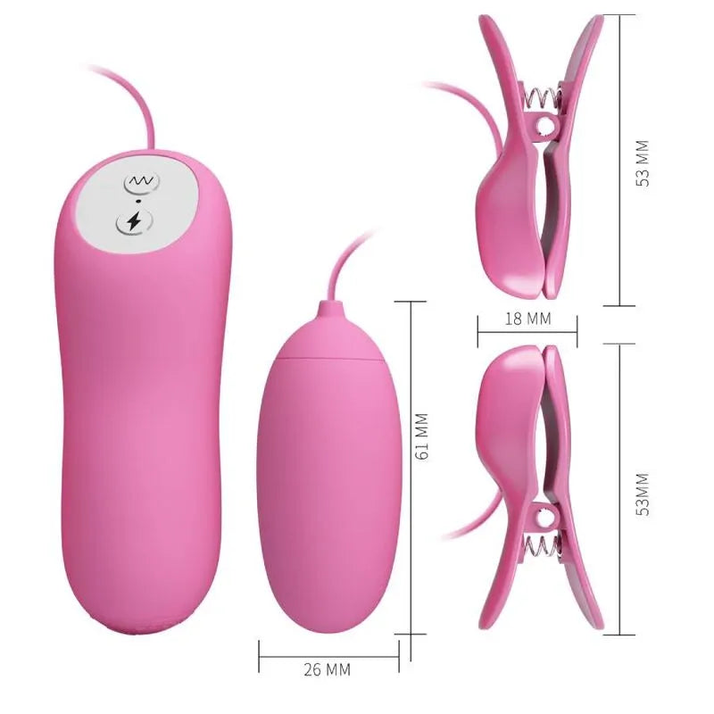 Pinces À Tétons Vibrantes Rose Silicone