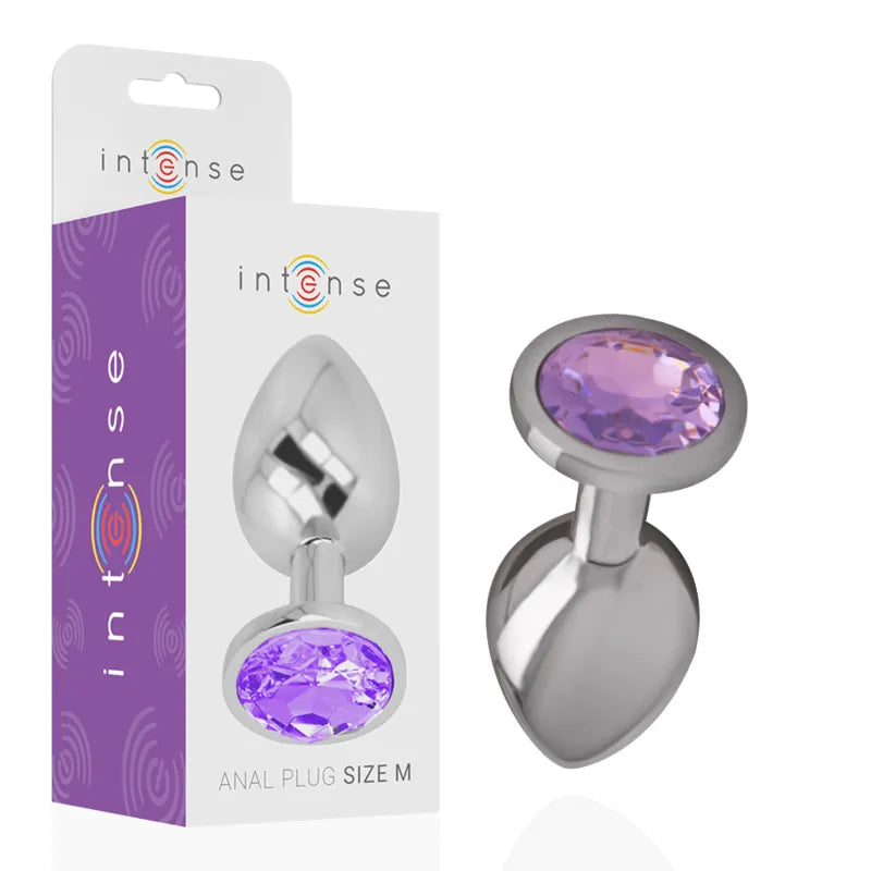 Plug Anal Bijou Diamant Métal Bleu