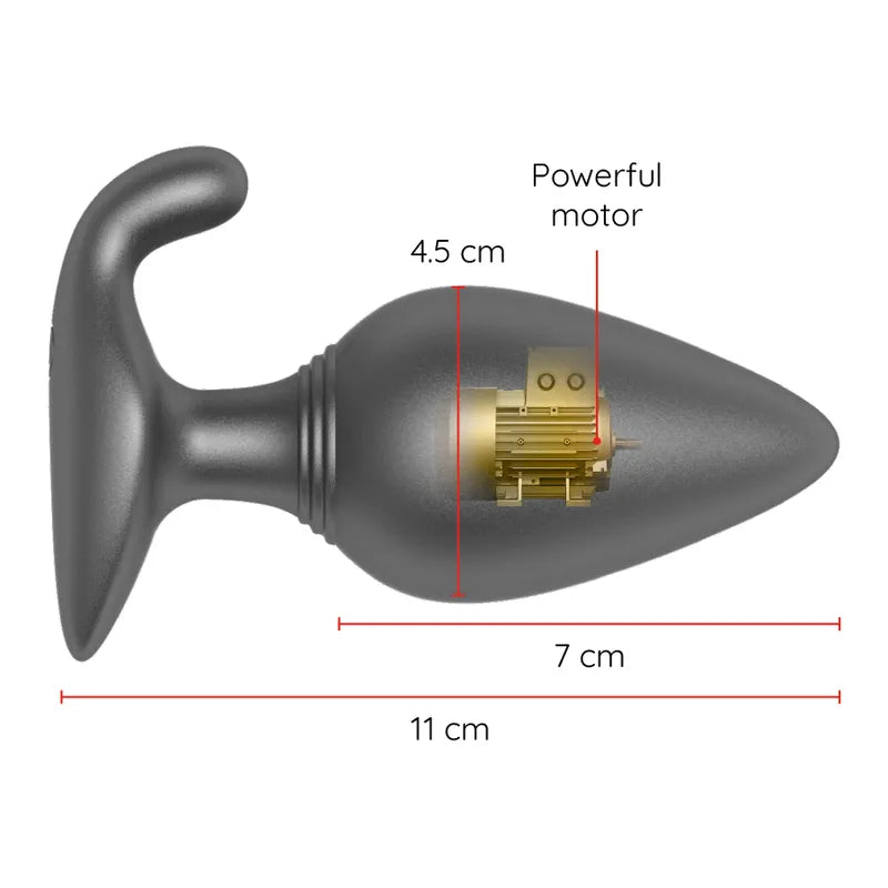 Plug Anal En Silicone Contrôlé Par Application
