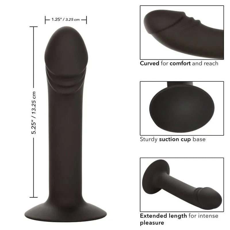 Plug Anal En Silicone Incurvé Avec Ventouse