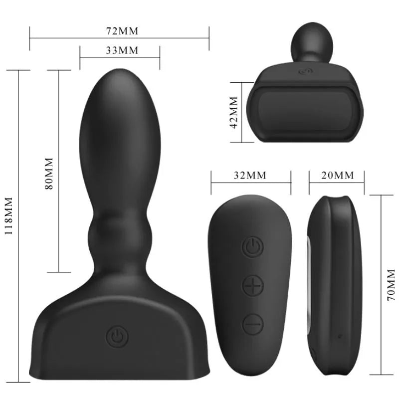 Plug Anal Gonflable Vibrant Silicone Rechargeable