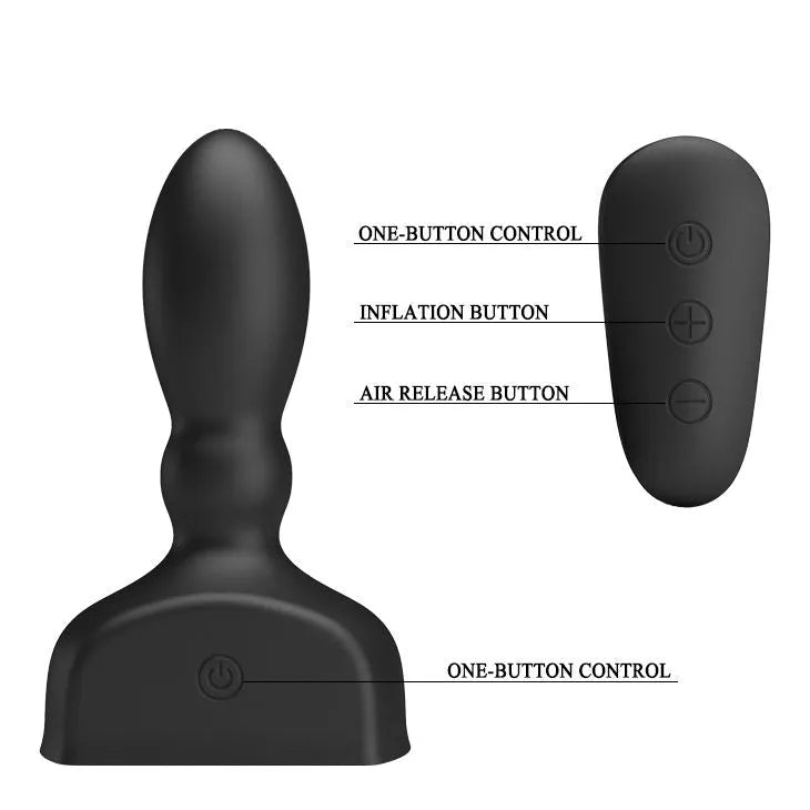 Plug Anal Gonflable Vibrant Silicone Rechargeable