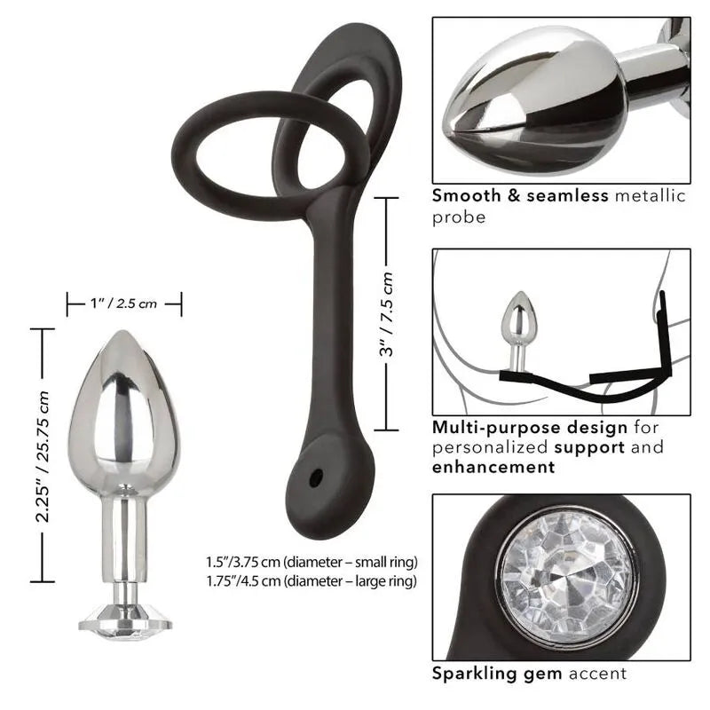 Plug Anal Métal Avec Pierres Précieuses
