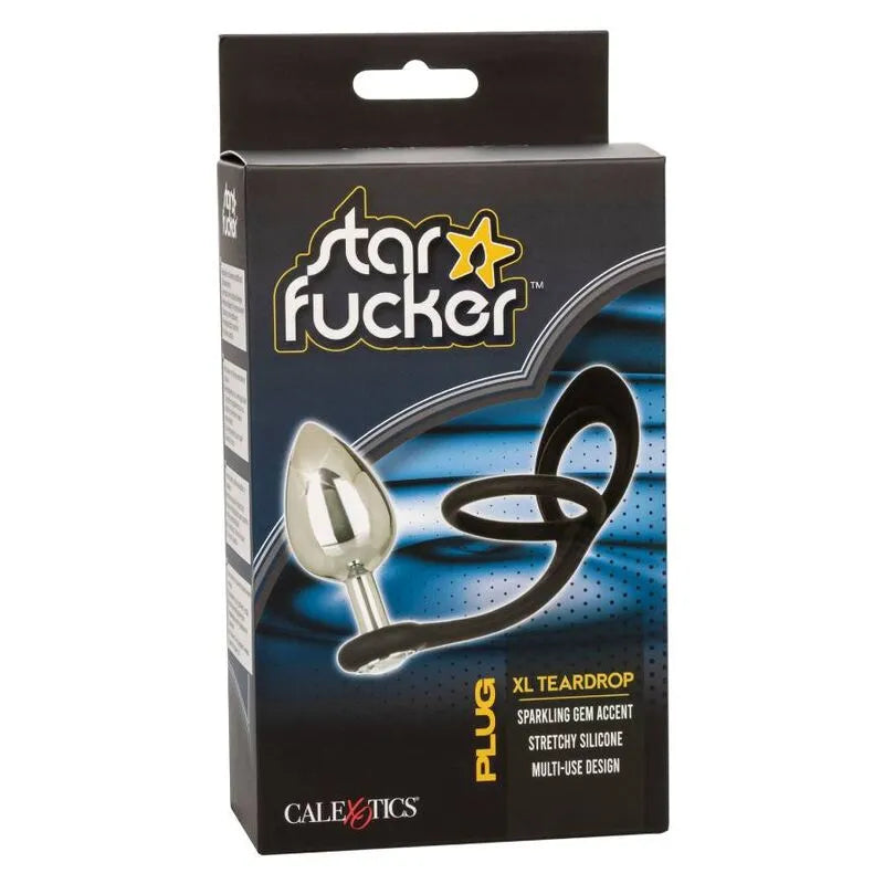 Plug Anal Métal Xl Avec Rehausseur Silicone