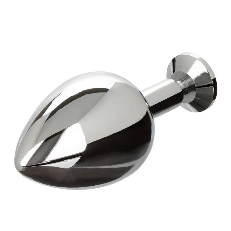 Plug Anal Métal Xl Avec Rehausseur Silicone