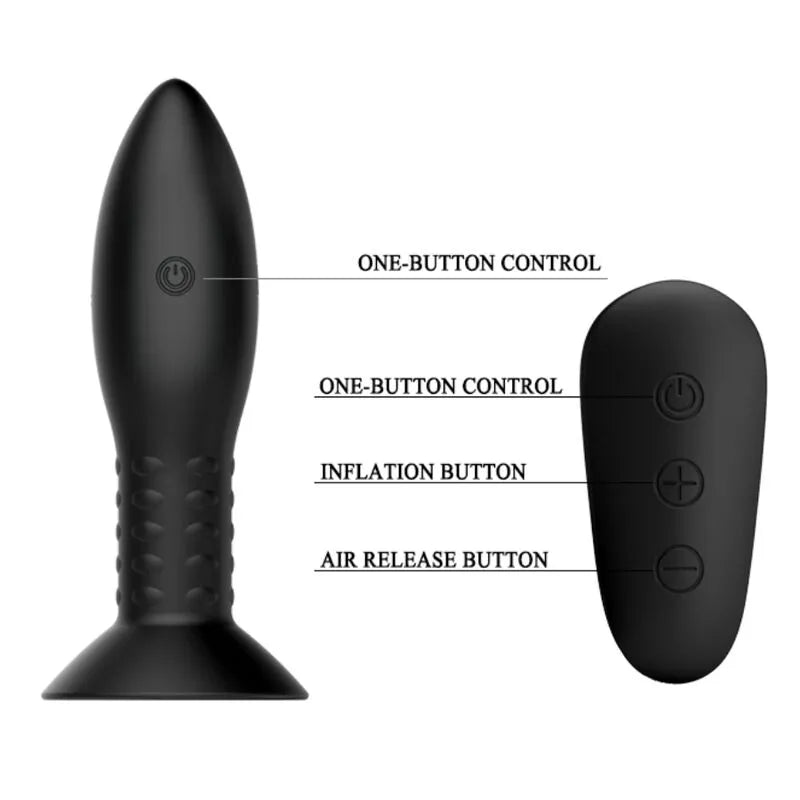 Plug Anal Silicone Vibrant Rotatif Télécommande