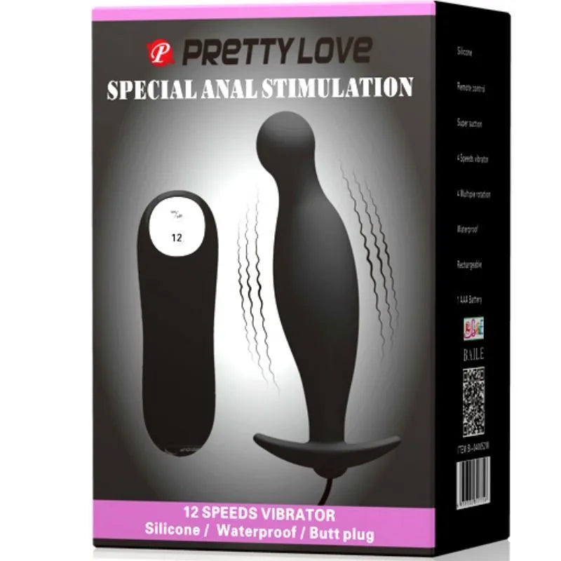Plug Anal Vibrant En Silicone Noir