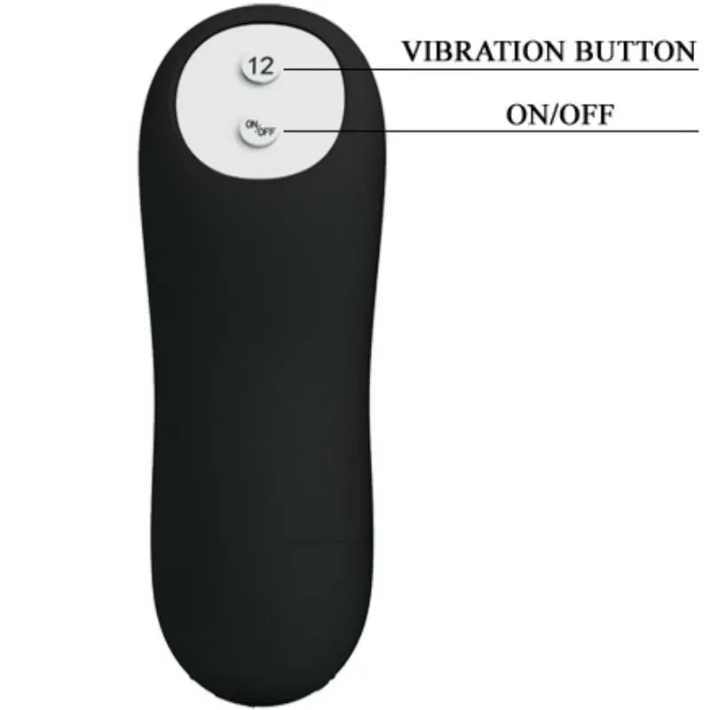 Plug Anal Vibrant Silicone Noir Télécommande