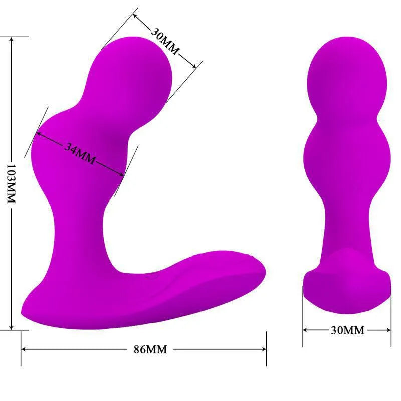 Plug Anal Vibrant Télécommandé Silicone Étanche