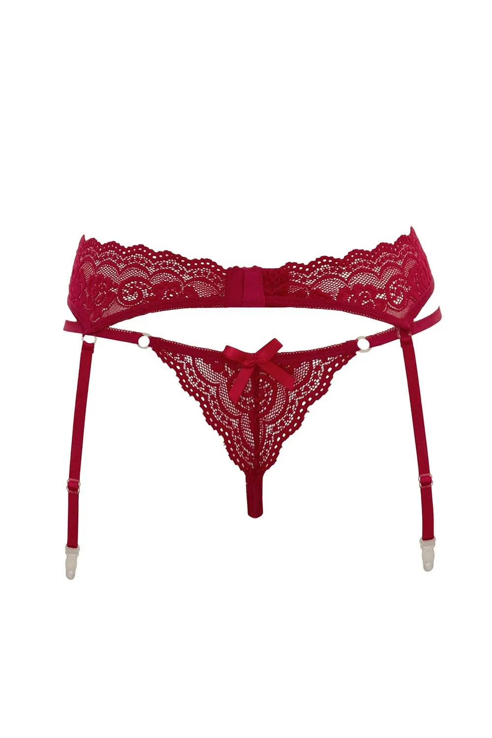 Porte Jarretelles Rouge Dentelle